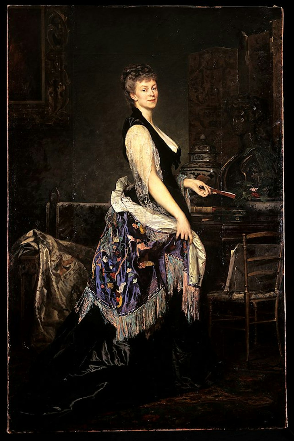 Édouard-Théophile Blanchard, «Ritratto di Marcello, duchessa di Castiglione Colonna», 1877, olio su tela, Musée d'art et d'histoire Fribourg. [© MAHF/Francesco Ragusa]